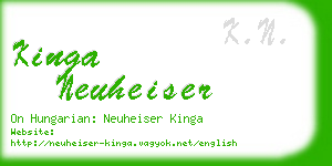 kinga neuheiser business card